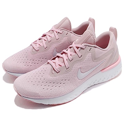 品牌: NIKE型號: AO9820-600品名: Wmns Nike Odyssey React配色: 粉紅色 白色特點: 跑步 跑鞋 路跑 緩震 回彈 透氣 女 粉 白