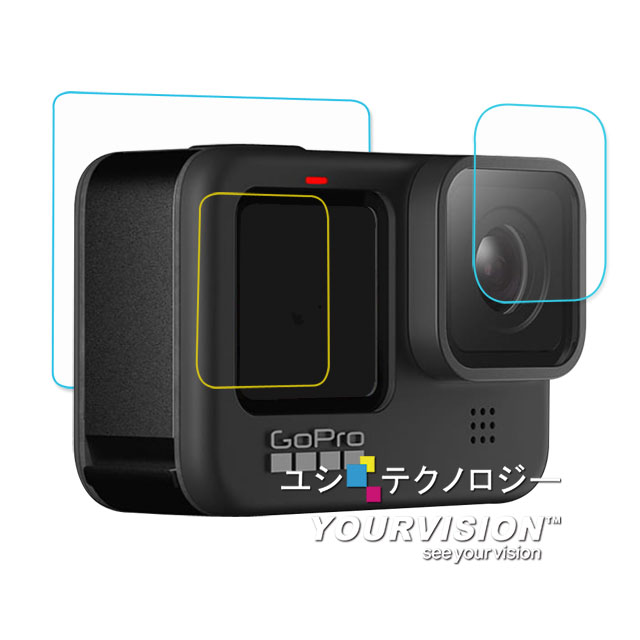 ■GoPro HERO9 前螢幕+鏡頭+觸控螢幕 防護強力推薦■玻璃膜包含(相機鏡頭+前螢幕+後螢幕)各1片■立體感美化，超薄服貼■鋼化級強化玻璃，淨透度達100%■貼合度佳，靜電式吸附，不易產生氣泡