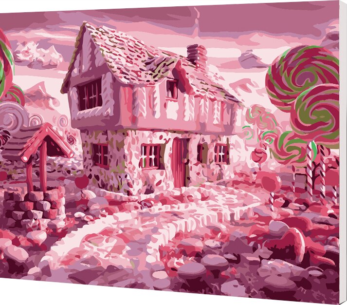 WallFree DIY手繪數字油畫 掛畫-糖果屋