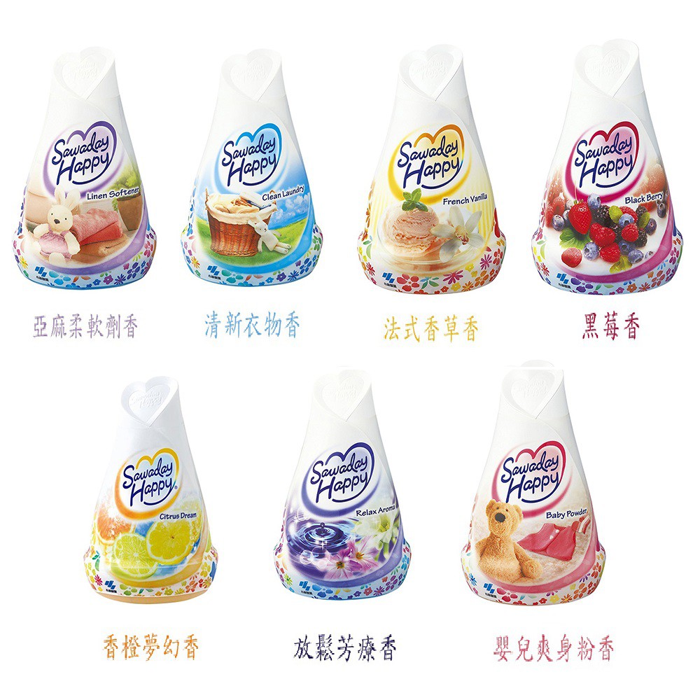 小林製藥 Sawaday Happy 室內除臭除菌芳香劑 150g (多款可選) 蝦皮24h 現貨