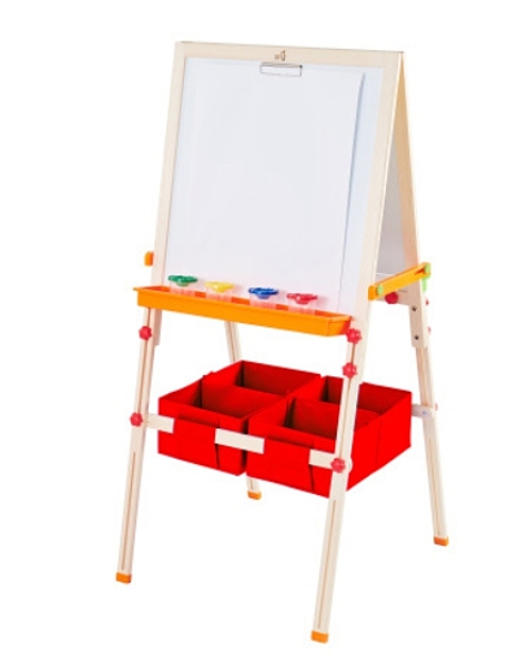 (含4顏料杯, 一捲畫紙, 2個大收納盒 ) 打造一個孩子畫畫的空間 盡情描繪童貞的快樂