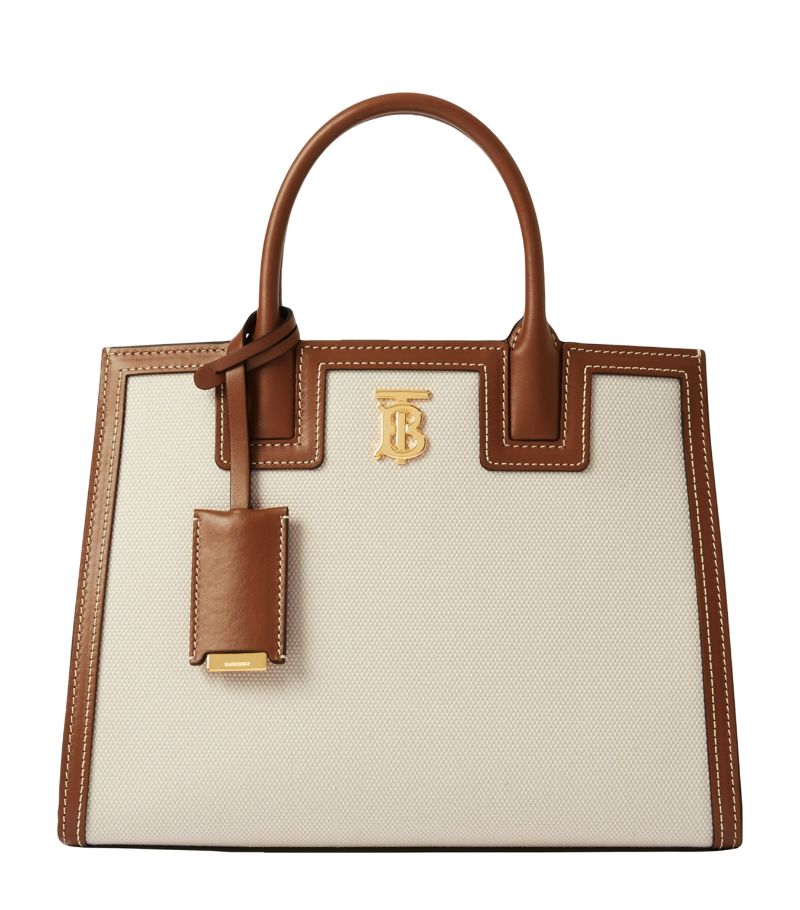 Burberry Mini Canvas Frances Tote Bag