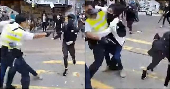 港警大白天「實彈開槍」　2人中槍倒血泊畫面曝