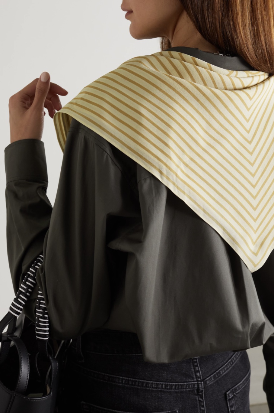 TOTÊME 印花真絲雙縐絲巾