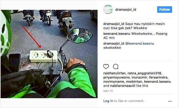 5 Foto Momen Unik Driver Ojek Online Ini Bikin Bilang 'O Aja Ya Kan'