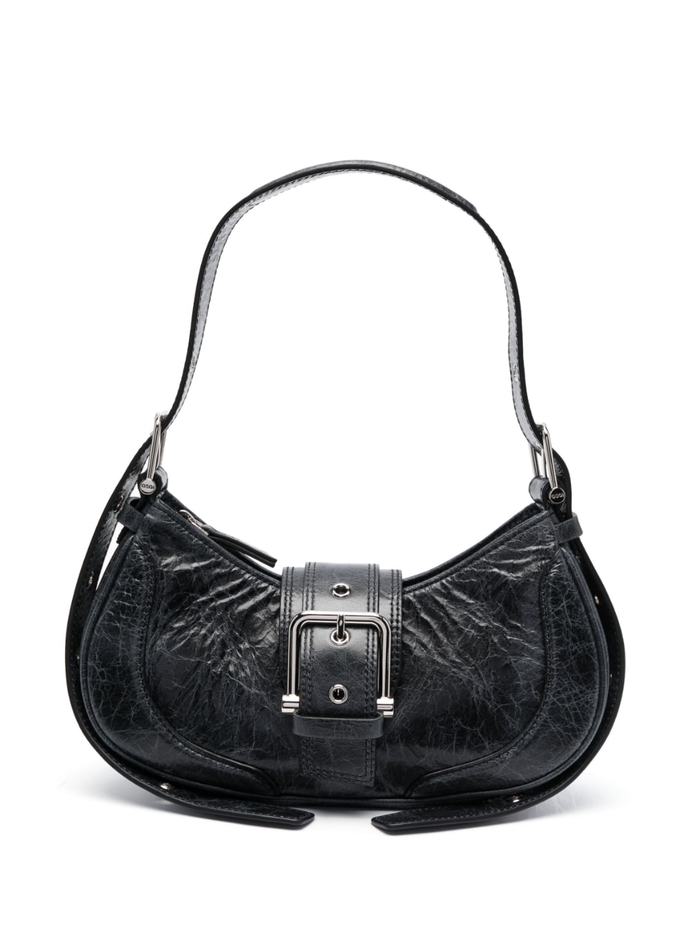 Osoi - buckle-detail shoulder bag - women - Polyurethane/Polyester/Calf Leather - One Size - Black