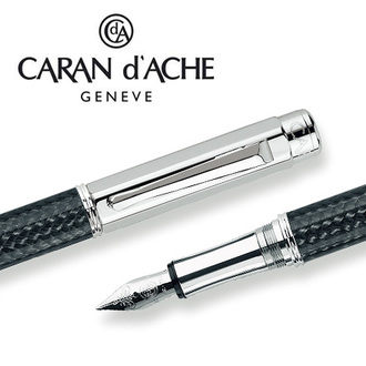 CARAN d'ACHE 瑞士卡達 VARIUS 維樂斯碳纖維鋼筆-OB / 支