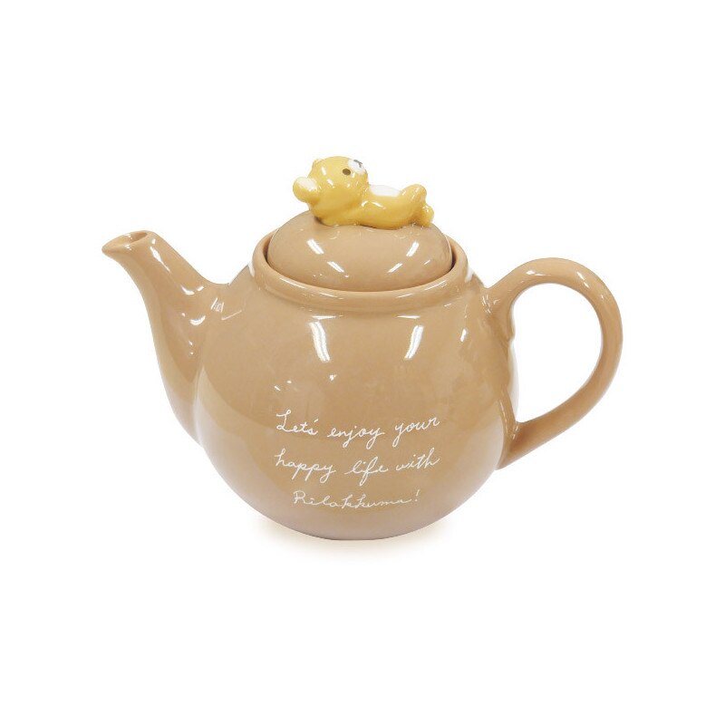 【震撼精品百貨】Rilakkuma San-X 拉拉熊懶懶熊~拉拉熊陶瓷茶壺-咖啡杯緣子款*63374