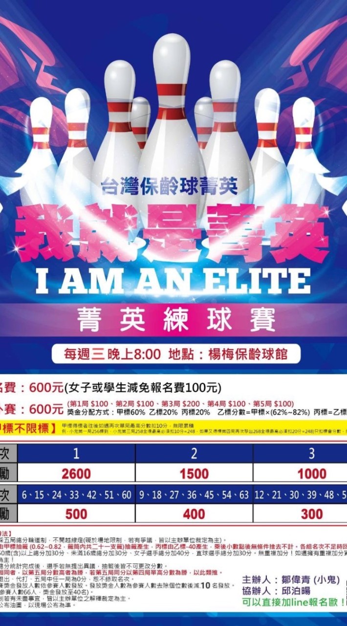 台灣保齡球菁英練球賽