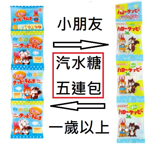 賞味期 2020.07.11 一串5包 ★日本原裝進口 ★知名品牌-KAKUDAI製菓 ★原產地：愛知縣 ★好吃的水果汽水糖，讓你有一整天的好心情 ★不使用7大兒童過敏原料，無香料、色素 每天晚上8點