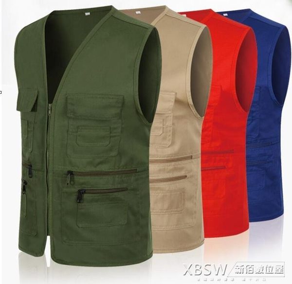 馬甲工作服diy印logo廣告制服攝影工衣定做多口袋志愿者馬甲『新佰數位屋』