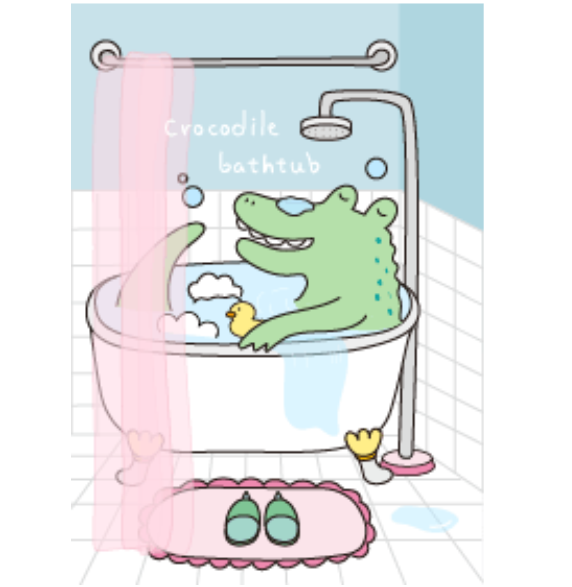Crocodile bathtub