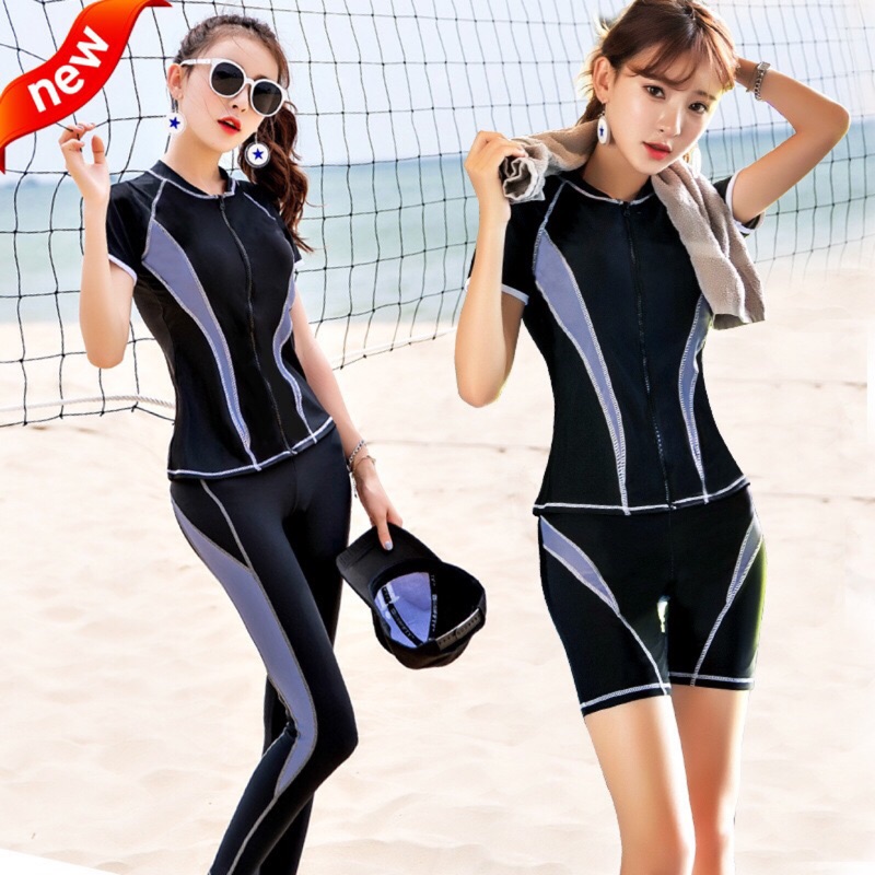 材質：泳衣專用防曬（錦綸+氨綸）通過中空螺旋織法，當陽光照射織物上，大部份光線則被織物的螺旋中空部份散射和過濾，能有效的阻隔空氣中的98%的紫外線速乾排汗防曬材質，彈性佳做工：四針六線併縫工藝·美觀，