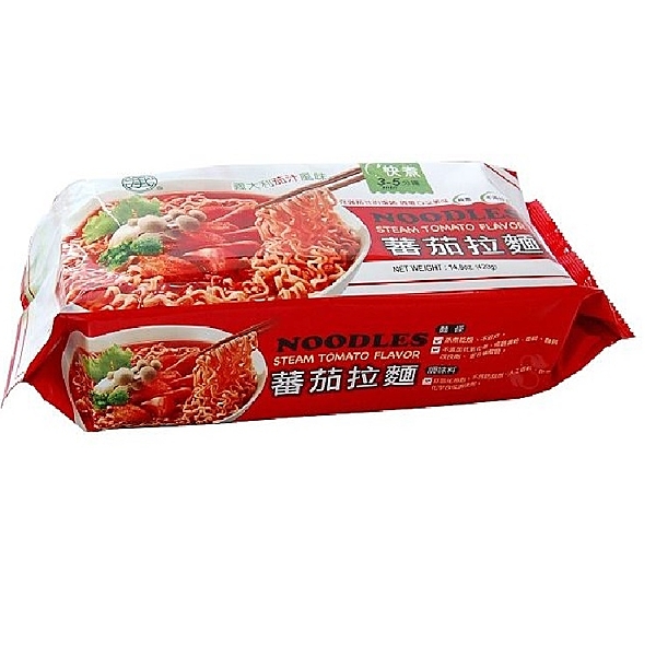 高纖、零膽固醇、香Q有咬勁n快煮3-5分鐘 充滿茄汁的湯頭，爽口又美味 n純素、不油炸、無防腐劑