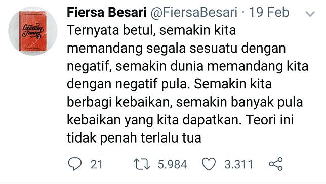 10 Tweet Penulis Fiersa Besari Yang Paling Bisa Bikin Baper