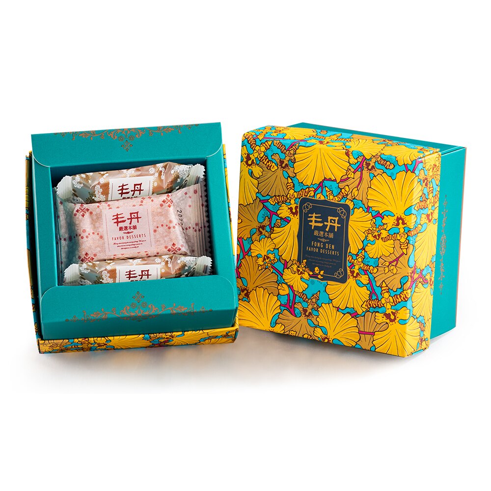 買 【丹鳳朝陽B8禮盒 (幸福Q餅3入/松子茶酥3入/桂圓南棗核桃糕220g)】送【文心蘭小禮盒組(四種糖果+原味鳳梨酥)】｜丰丹嚴選 中秋禮盒
