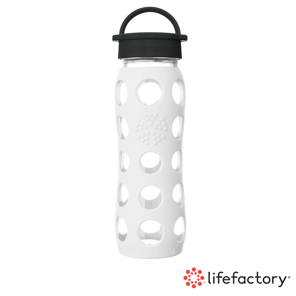 【Lifefactory】玻璃水瓶平口650ml-白