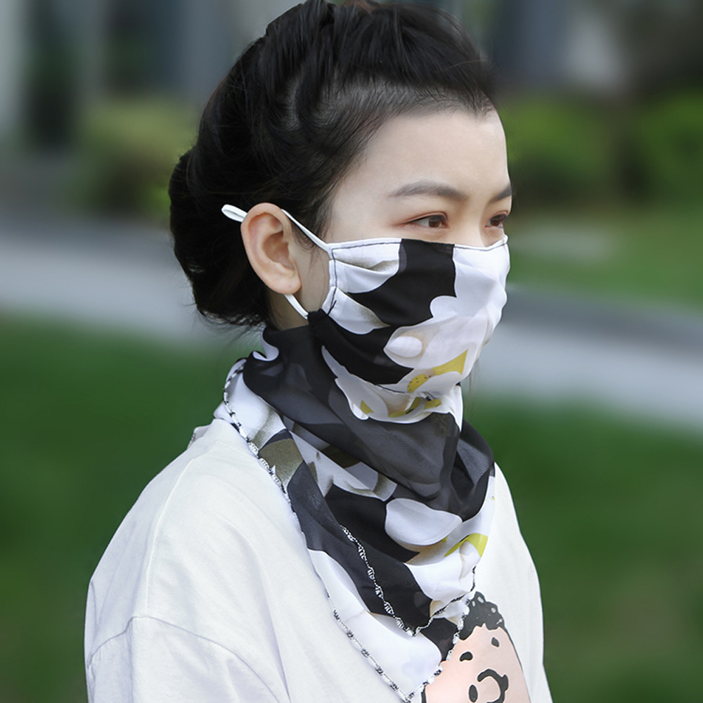 E.City_時尚百搭透氣防曬絲巾口罩