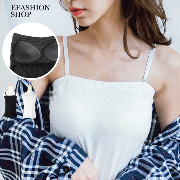 背心-可拆吊帶平口罩杯彈力柔棉背心-eFashion 預【L10130200】。流行女裝與女鞋人氣店家eFashion的2019初秋、20190911有最棒的商品。快到日本NO.1的Rakuten樂天