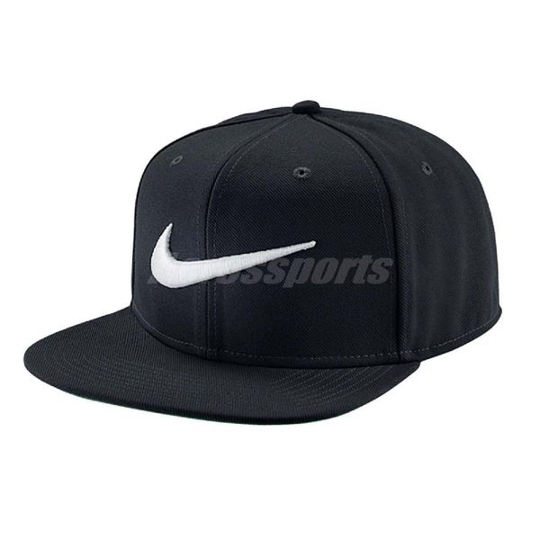 Nike 帽子 Swoosh Pro Snapback Cap 黑 白 大勾勾 電繡 後扣 棒球帽 【PUMP306】 639534-011