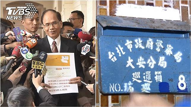 立法院長游錫堃自曝收到恐嚇信，向警方報案後卻沒下文，門口的巡邏箱都是空。(圖／TVBS)