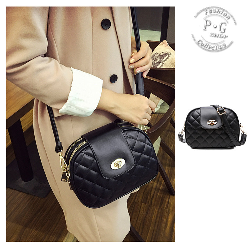 高質感經典菱格鎖釦小香包【P-G Shop】