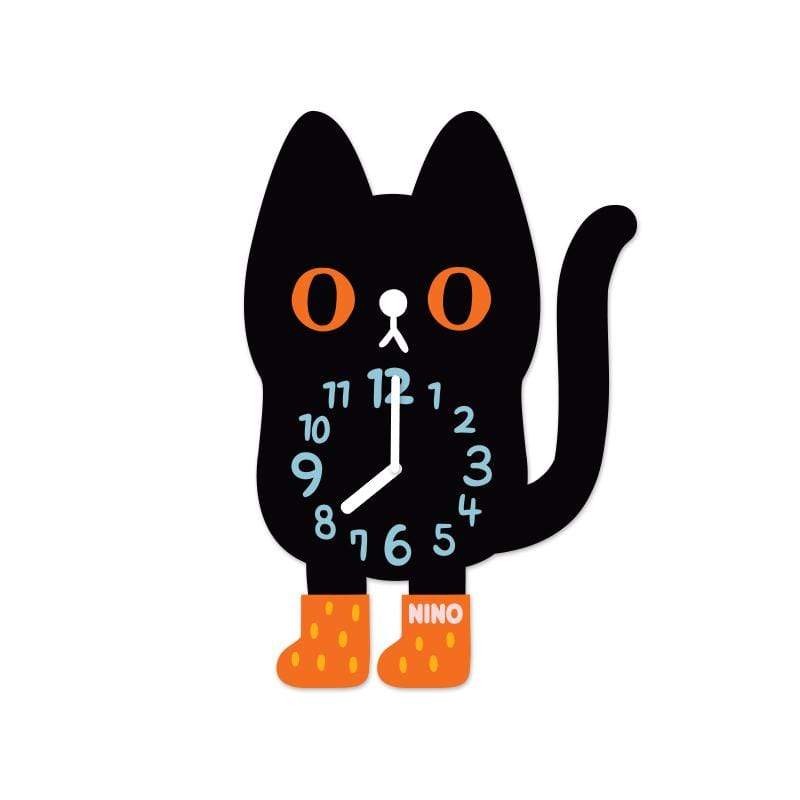 產品介紹 小黑貓吉吉--尺寸24.5*35 cm 韓國NINO最新作品，溫馨您的質感家居 〝HapPy TimE童趣時鐘〞 ☆ NINO HapPy TimE童趣時鐘設計泉源，就是用小孩子的眼睛去閱讀
