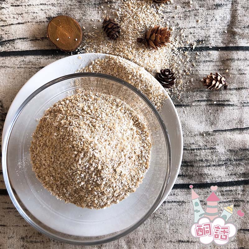 無麩質燕麥（麩皮）國外驗證 Gluten Free (無麩質)，無麩質過敏源，可安心提供生酮烘焙使用。．富含高蛋白質熱麥片製成．無麩質．高纖維穀物