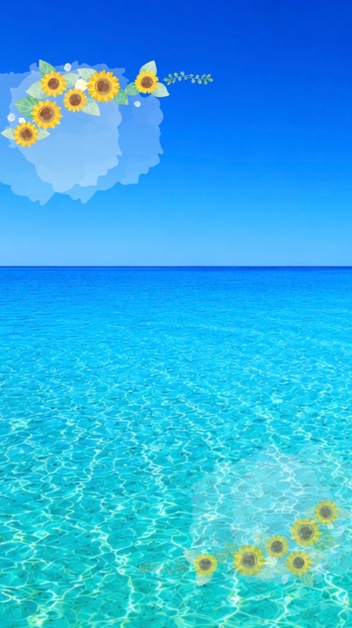 🌻癒しの空海写真。《写真投稿 風景 スマホ カメラ AI》