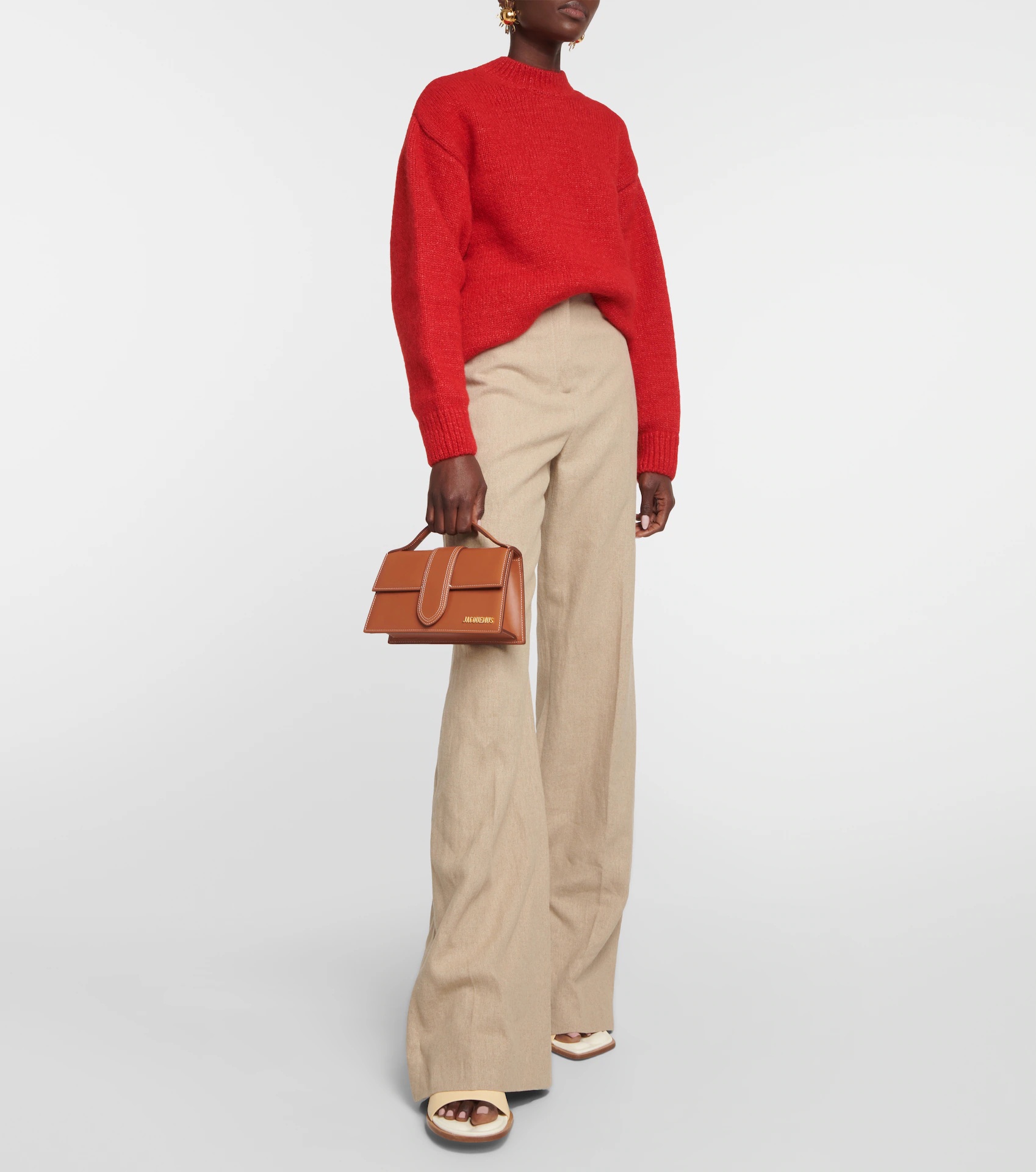 JACQUEMUS La Maille Pavane logo alpaca-blend sweater