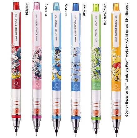 迪士尼動畫手繪雙聯名限定款KURU TOGA自動鉛筆 n規格:0.5mm。