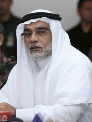 Duta Besar Arab Saudi Osama bin Mohammed Abdullah Al Shuaibi saat memberikan keterangan pers di Kantor Kedutaan Besar Arab Saudi, Jakarta, Selasa (28/2/2017). Pertemuan ini untuk membahas kunjungan Raja Arab Saudi Salman bin Abdulaziz ke Indonesia pada 1-9 Maret 2017 mendatang.