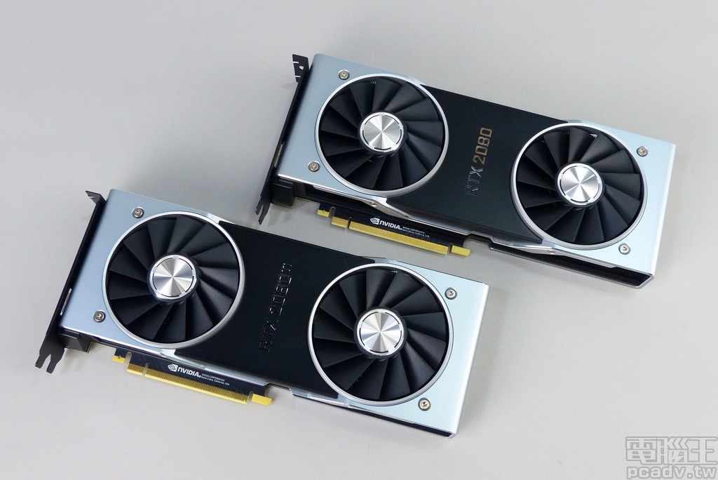 GeForce RTX 2080 Founders Edition 與 GeForce RTX 2080 Ti Founders Edition 同樣採用銀黑配色