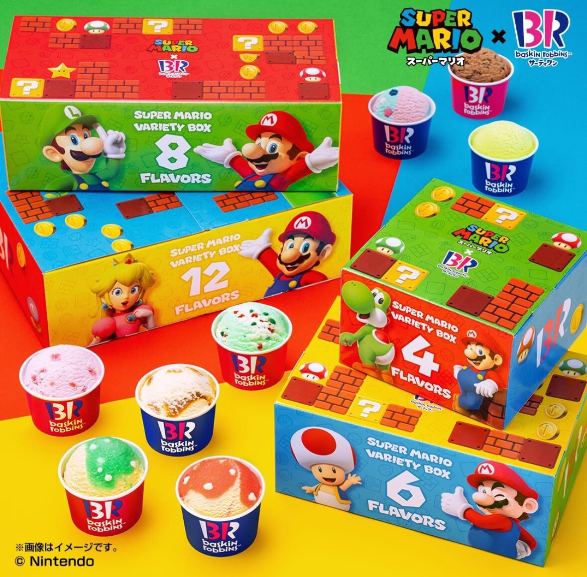 台灣開賣！「31冰淇淋 x 超級瑪利歐」聯名可愛登場，超級蘑菇、1UP蘑菇化身新口味必吃