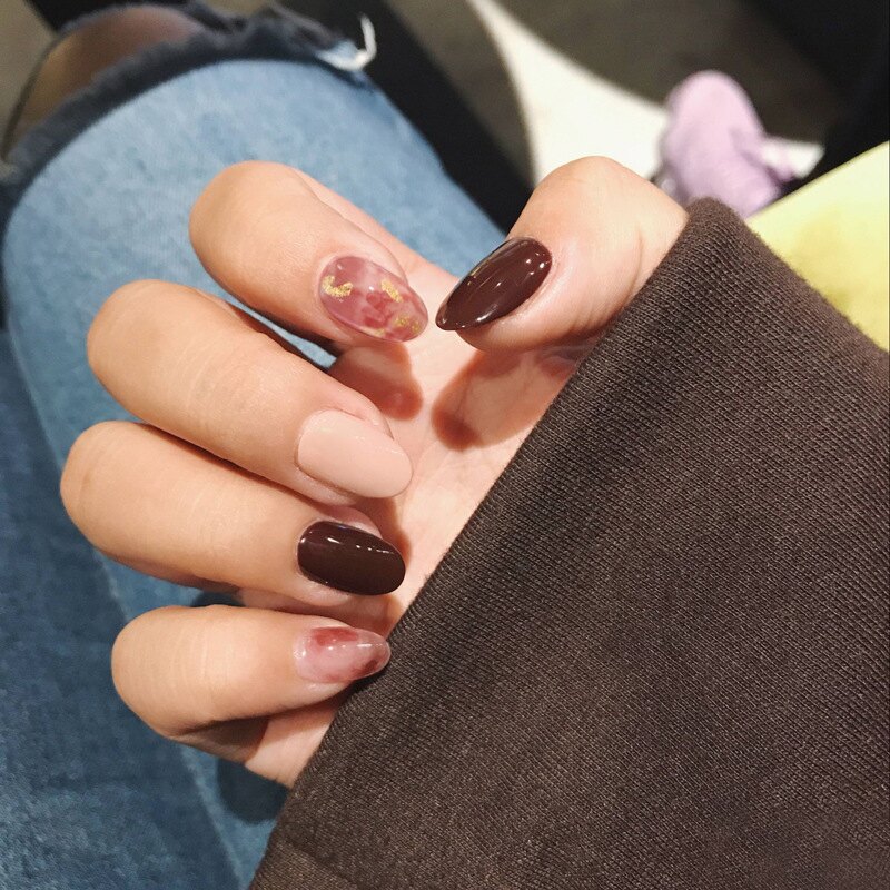 【現貨】NWP0024 跳色金箔暈染 假指甲貼片 韓版少女 指甲貼 美甲成品。人氣店家The Nail Bar的秒貼甲片款有最棒的商品。快到日本NO.1的Rakuten樂天市場的安全環境中盡情網路購物