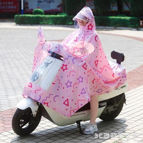 雨衣電瓶車女士可愛韓國電動車摩托車雨披單人