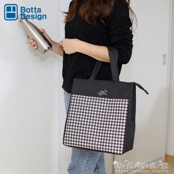 保溫袋BOTTA DESIGN加厚鋁膜保溫飯盒袋大號手提上班帶飯包女午餐便當包 晴天時尚館