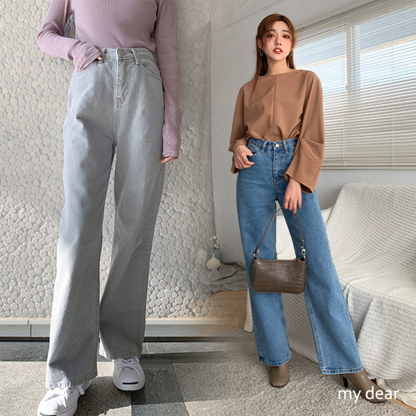 110117♦ 前後皆有口袋/直筒版型