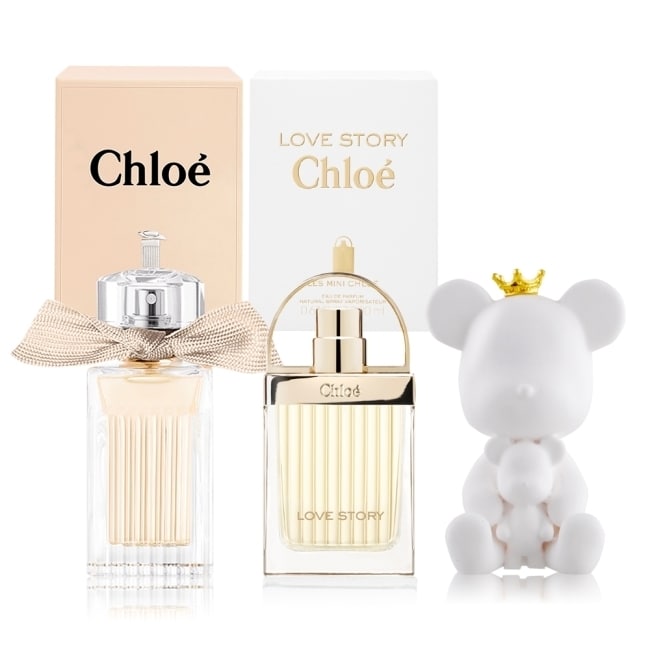 Chloe’ Les Mini Chloe 小小系列兩入組[白玫瑰+愛情故事淡香精]+擴香石