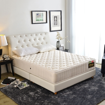 Ally愛麗 白金雲端-乳膠1443顆護邊獨立筒床墊-雙人加大6尺