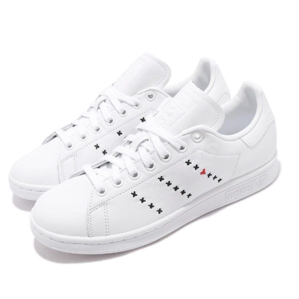 adidas 休閒鞋 Stan Smith 白 黑 男鞋 女鞋 運動鞋 史密斯 小愛心 【PUMP306】 EG5810