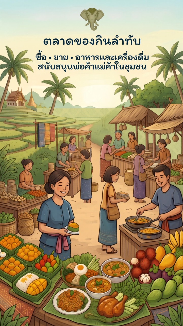 ตลาดของกินลำทับ