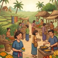 ตลาดของกินลำทับ