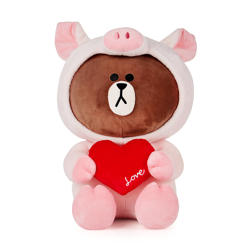 粉紅豬熊大 45CM玩偶