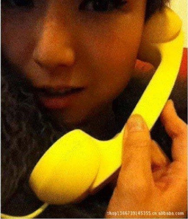 艾比讚【手機聽筒】遠離輻射 磨砂手感 迷你話筒 環保電話式 3.5mm通用插頭 可調音量 防輻射