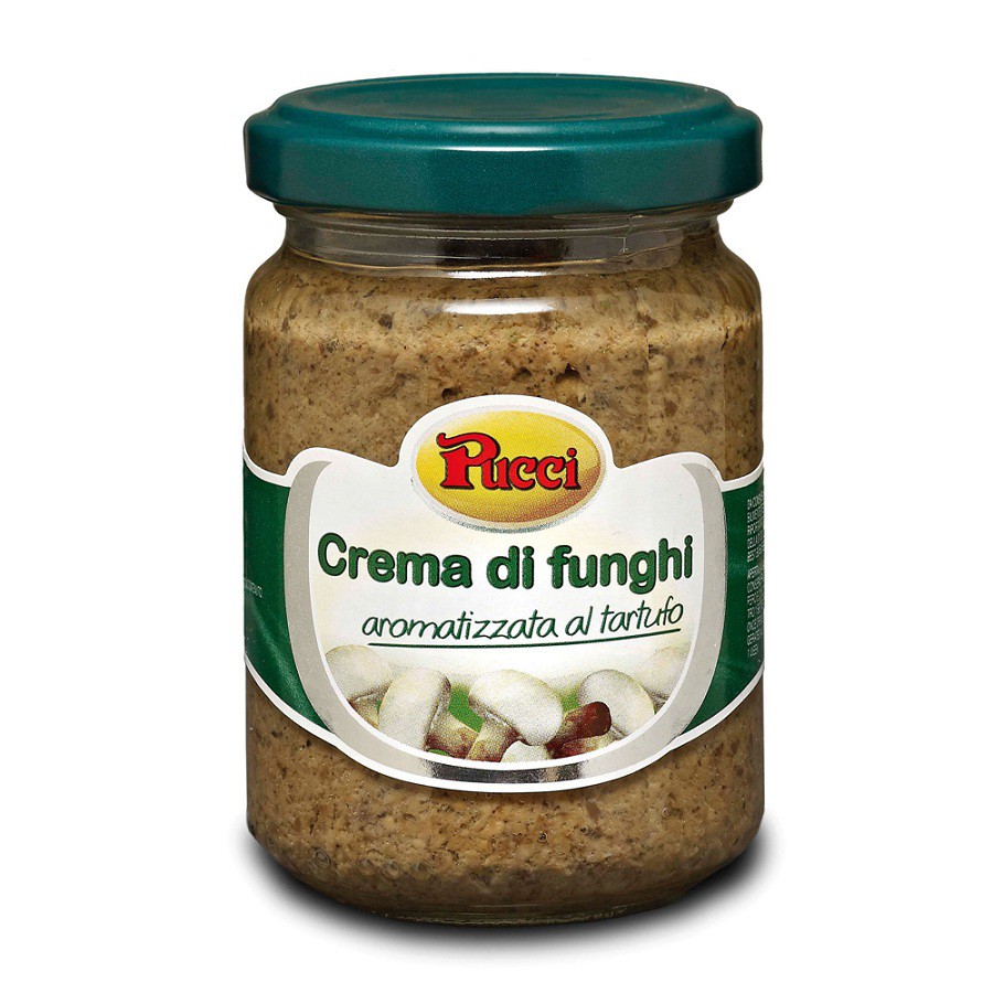義大利 Pucci 松露風味菌菇抹醬 FLAVOURED MUSHROOM SPREAD★商品成分蘑菇、平菇、葵花油、鹽、馬鈴薯、巴西里葉、黑胡椒、酵母萃取物、松露香料、蘑菇香料、檸檬酸★商品容量 1