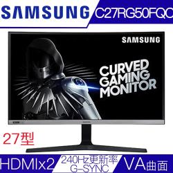 【SAMSUNG三星】C27RG50FQC 27型VA曲面240Hz更新率G-Sync電競液晶螢幕