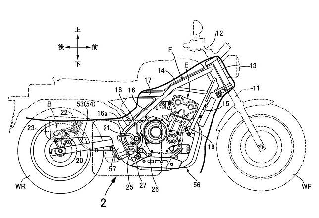 Gambar Paten Honda Rebel 500 Versi Scrambler Beredar Cocok Disebut Honda Cl500