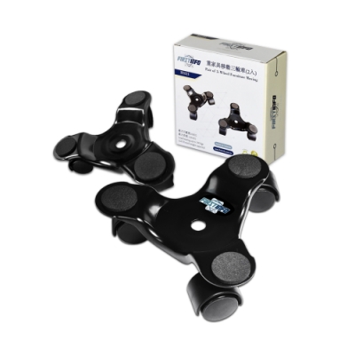 可移動鋼琴書櫃洗衣機等大型傢俱 輪子好滑動而省力 每個最大可承載：100kg 三角形三邊各15.7cm