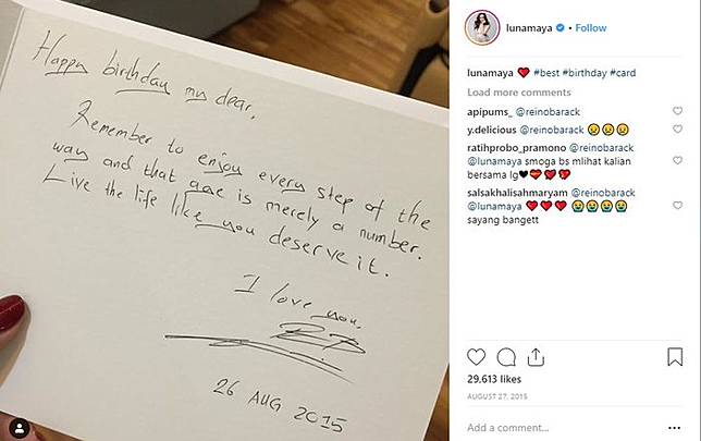 Mengenang Surat Cinta Dari Reino Barack Untuk Luna Maya